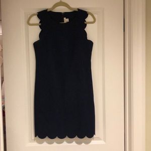 Sz 2 JCrew Navy Scolloped Dress